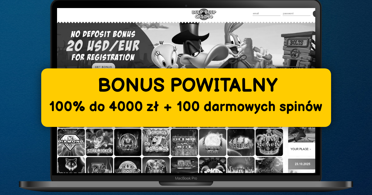 Beep Beep Casino welcome bonus