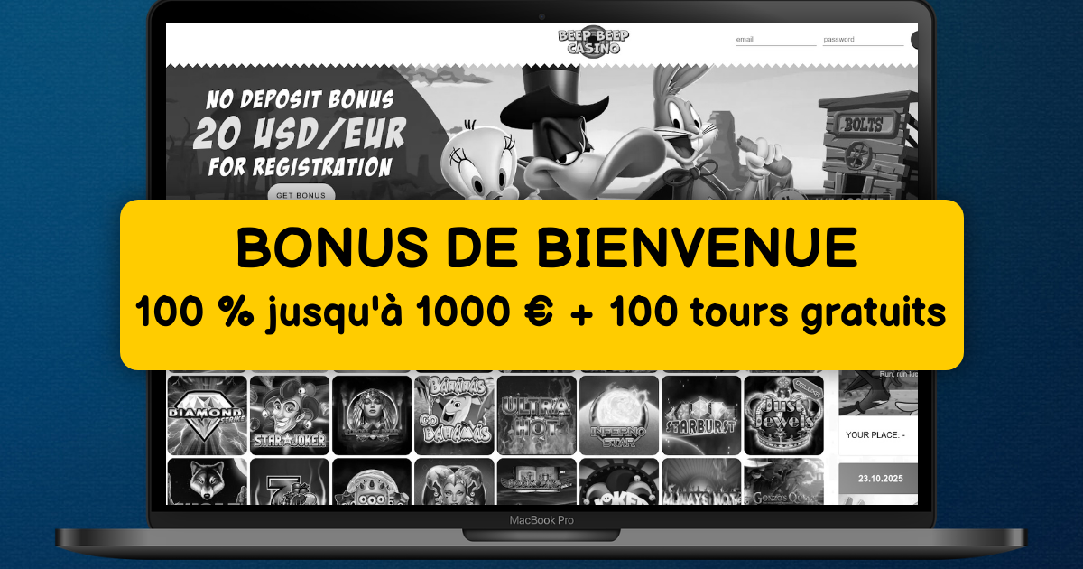 Beep Beep Casino welcome bonus